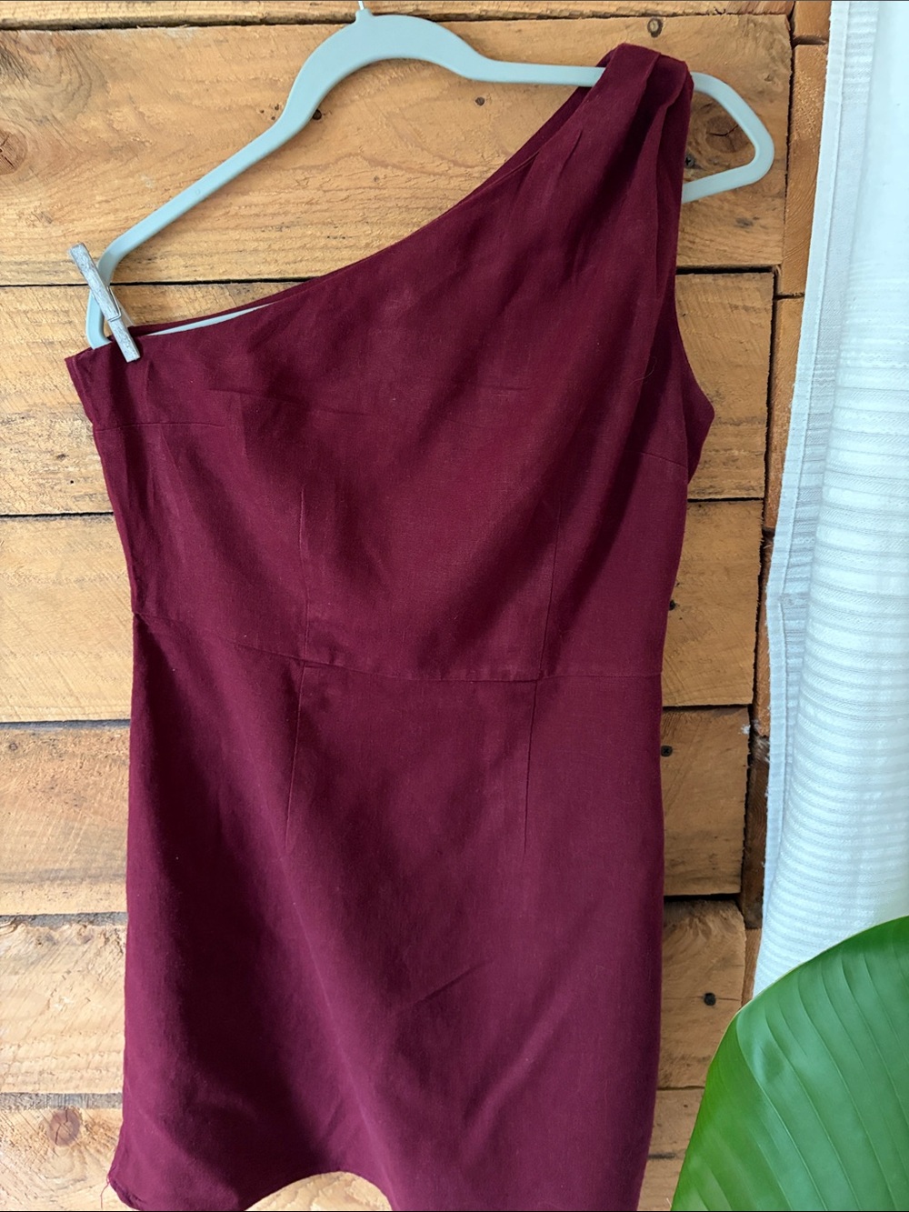 a new day One-Shoulder Burgundy Mini Dress